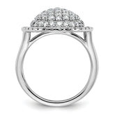 14k White Gold 2 1/4 carat Lab Grown Diamond VS/SI+ G+ Complete Fashion Ring